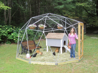 Side profile photo of a 12 ft aviary 